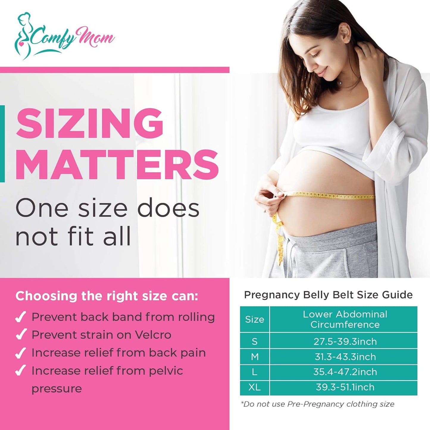 Ultimate Pregnancy Belly Band for Comfort and Support - Dark Mint, Size XL