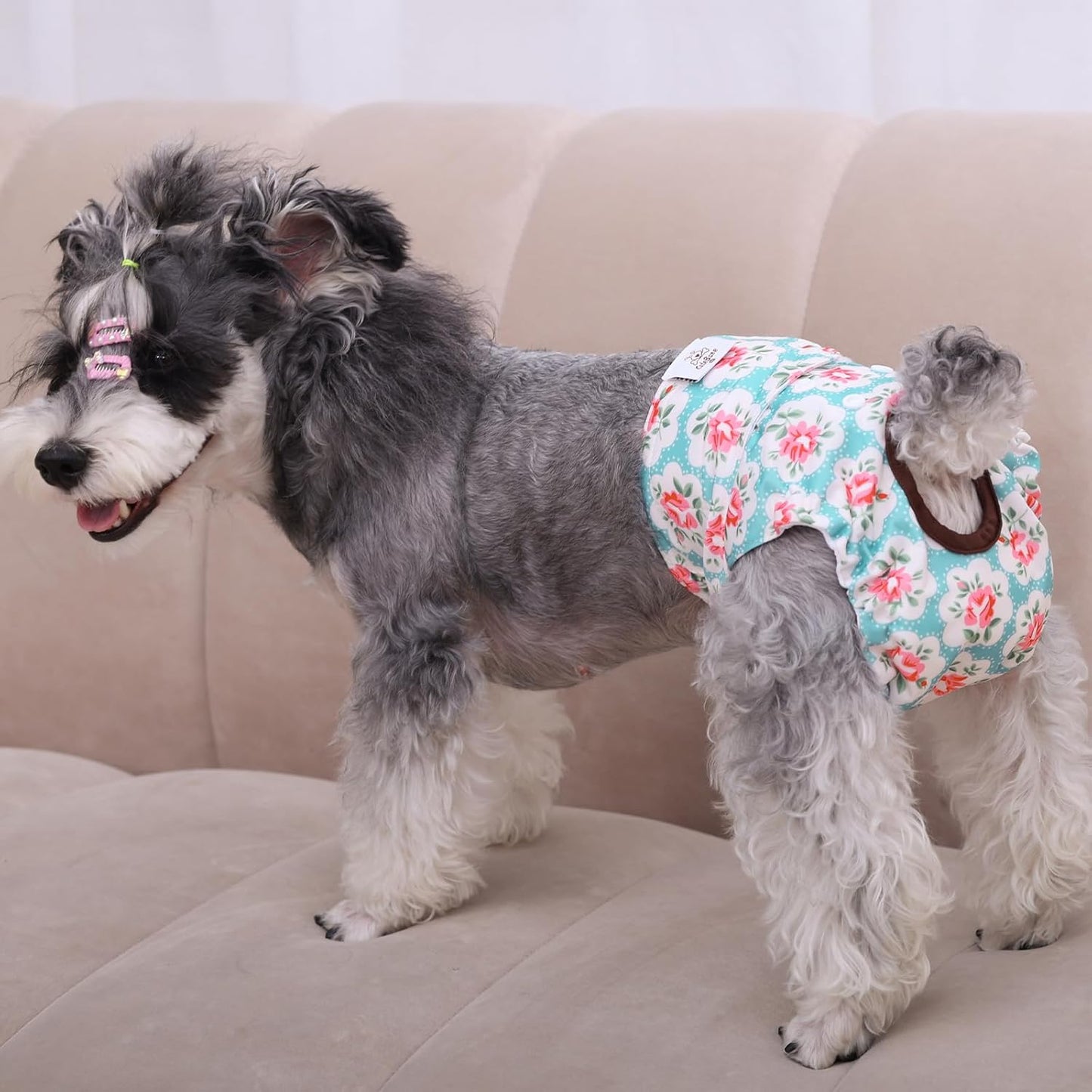 Comfortable and Stylish Dog Diapers for Females - Washable 3 Pack for Heat Cycle and Potty Training - Perfect for All Breeds