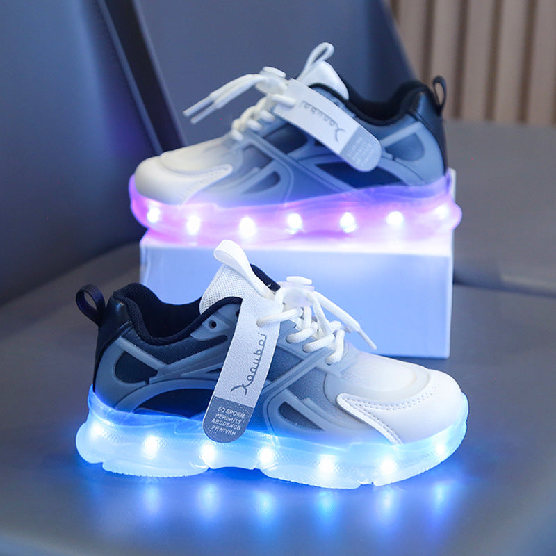 Rechargeable LED Light Up Shoes for Kids Boys Girls