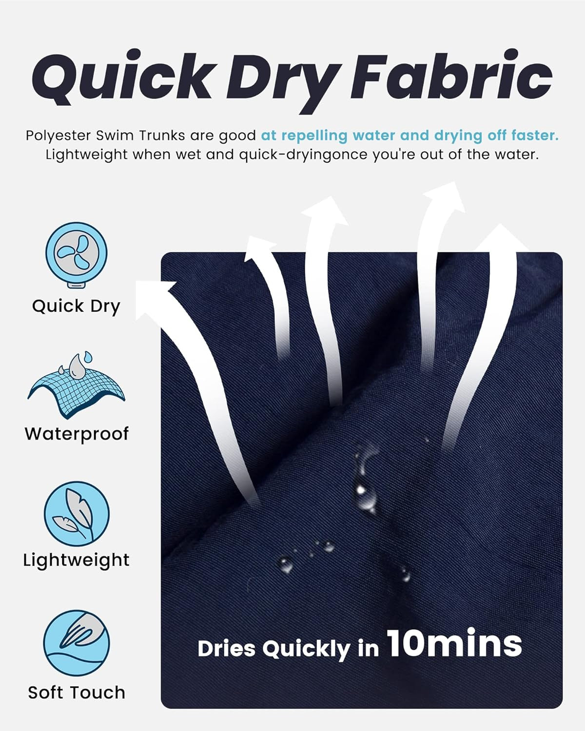 Stylish Men's Quick-Dry Swim Trunks with Mesh Lining - Fun and Functional 7-Inch Bathing Suits in Solid Navy