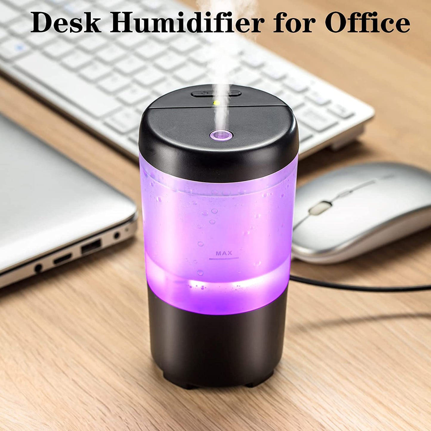 Transform Your Space with the Car Diffuser Desk Humidifier - 7 Color Portable Essential Oil Diffuser for Travel and Office