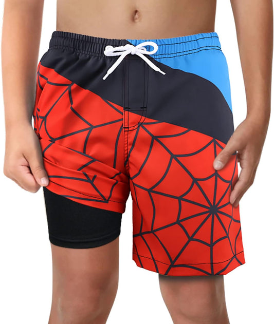 Ultimate Comfort Boys Swim Trunks with Compression Liner - Anti-Chafe, Quick Dry, UPF Protection - Size 3T-20