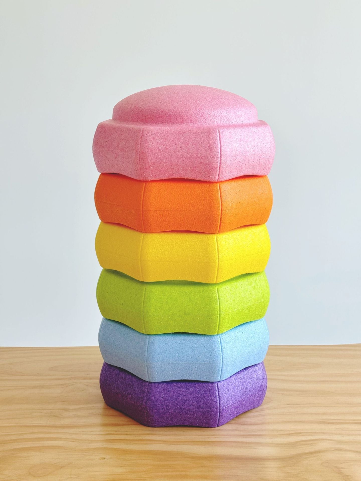 EPP Foam Rainbow Stepping Stones and Balance Board Set