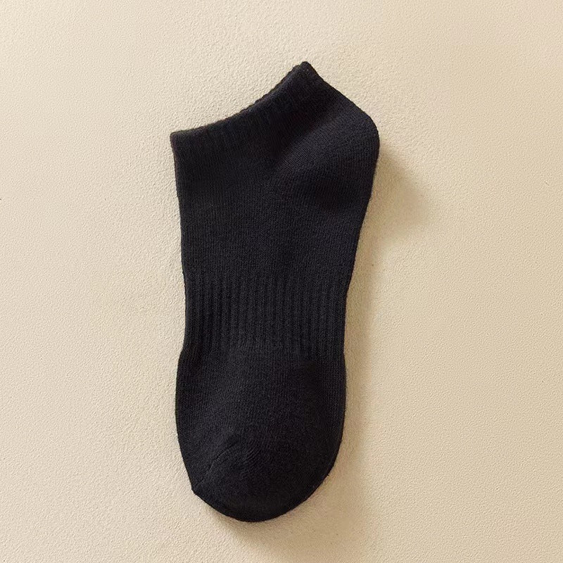 Men's Solid Color Cotton Socks