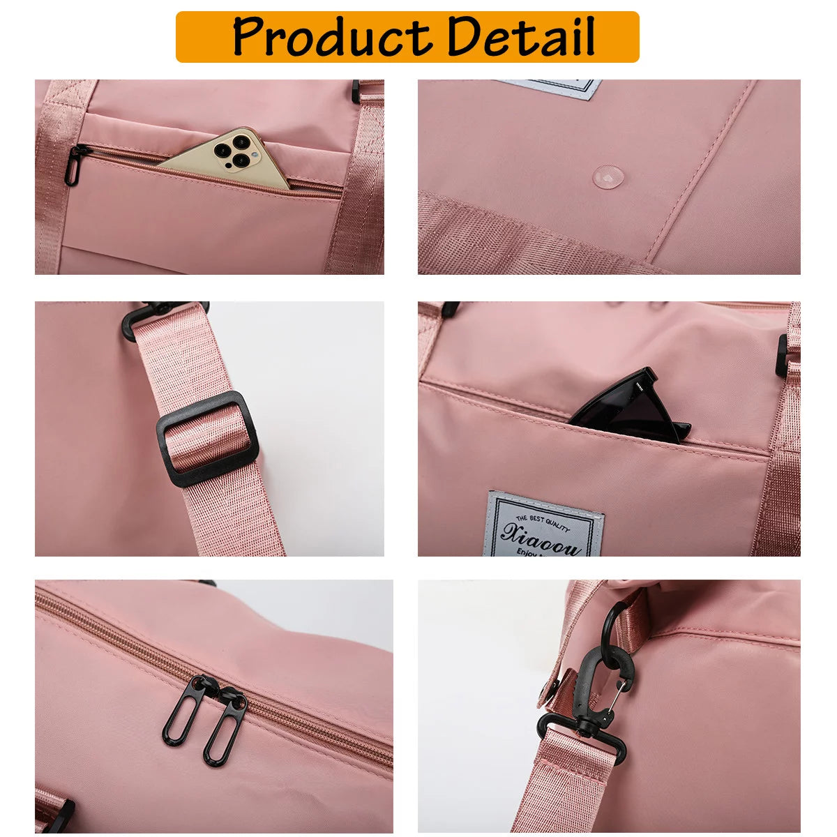 Stylish Pink Travel Duffel Bag - Perfect Gym Tote and Weekend Companion for Women