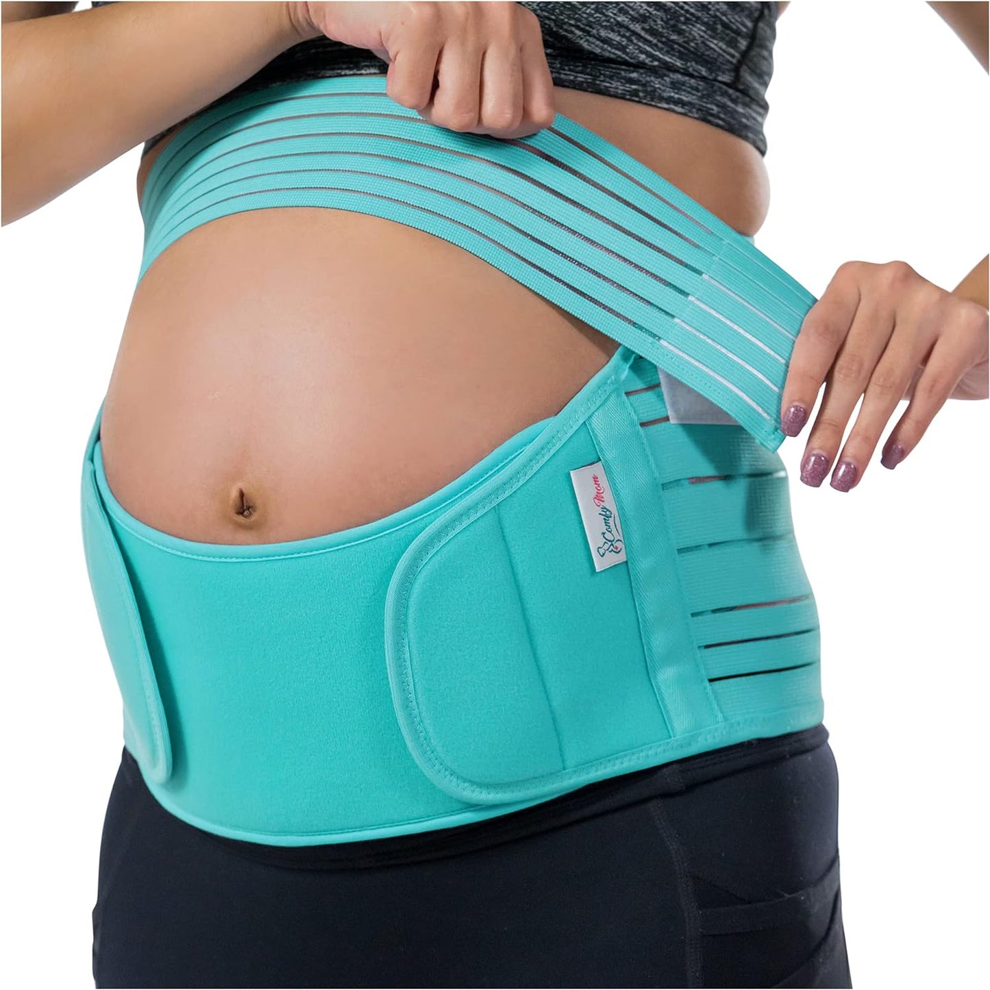 Ultimate Pregnancy Belly Band for Comfort and Support - Dark Mint, Size XL
