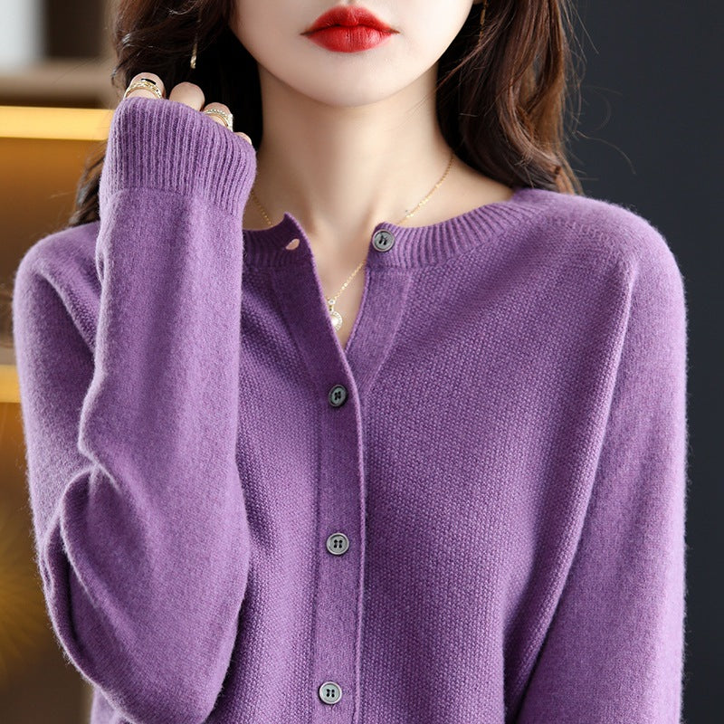 Womens Wool Knit Cardigan