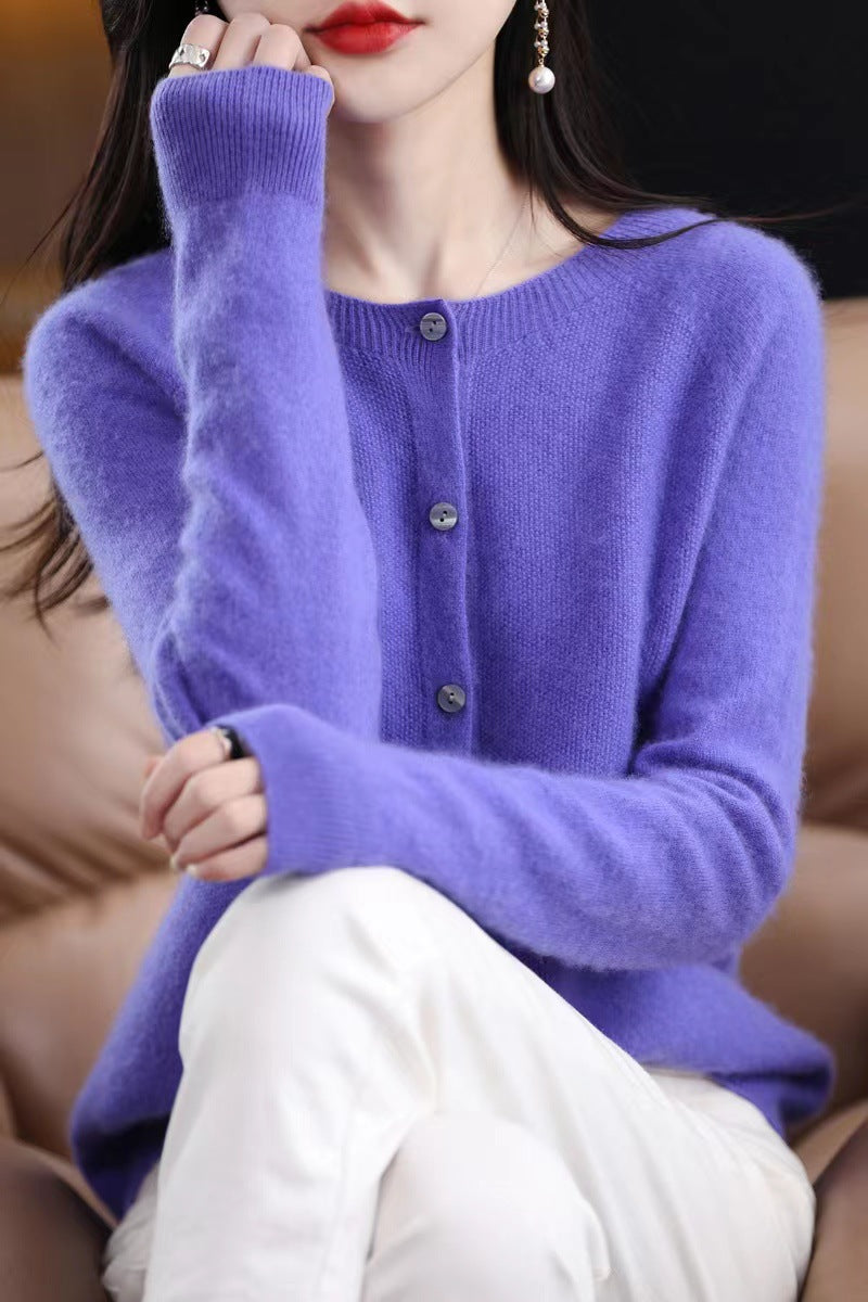 Womens Wool Knit Cardigan
