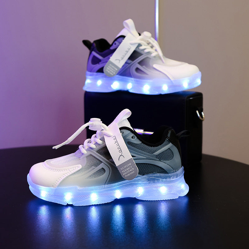 Rechargeable LED Light Up Shoes for Kids Boys Girls