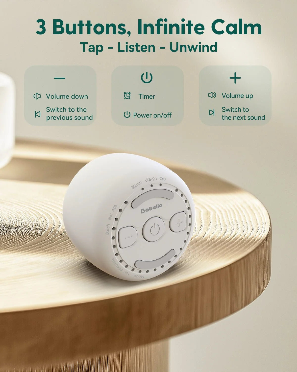 Pocket Mini | White Noise Machine for Sleep & Relaxation