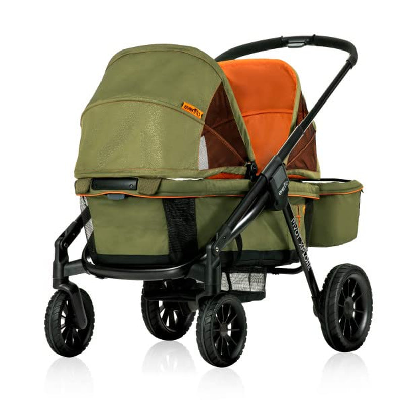 Experience Adventure with the Pivot Xplore All-Terrain Stroller Wagon in Ranger Green
