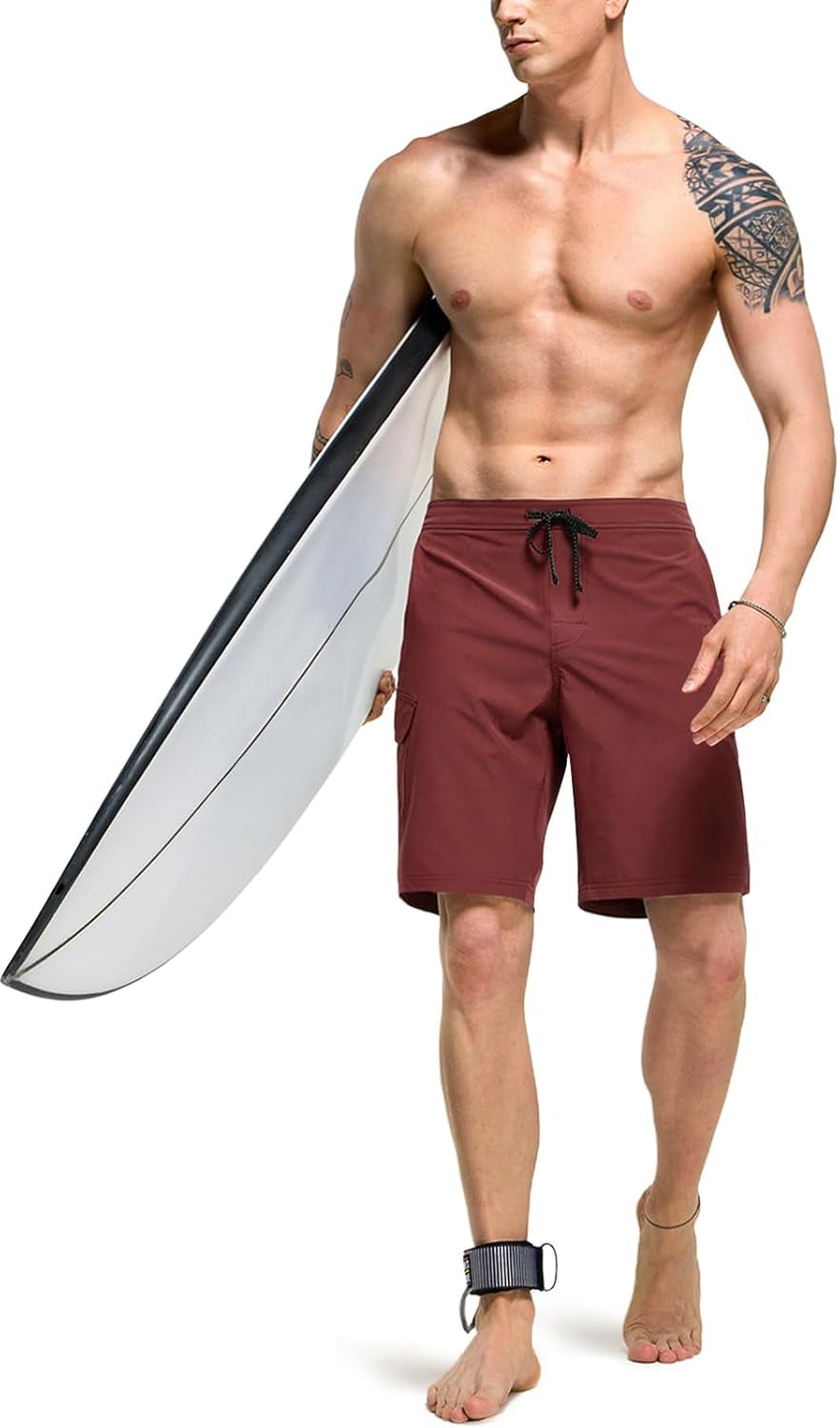 Men's Quick-Dry Swim Trunks - Lightweight Beach Board Shorts with Pockets for Ultimate Comfort