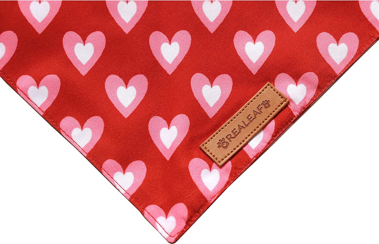 Adorable Love Dog Bandanas 2 Pack - Reversible Triangle Scarves for Valentine's Day & Mother's Day - Perfect for Medium to Large Dogs!