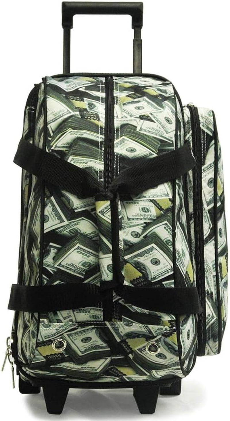 Deluxe Double Roller Bowling Bag - Store 2 Balls & 2 Pairs of Shoes with Easy Maneuverability and Ample Accessory Pockets