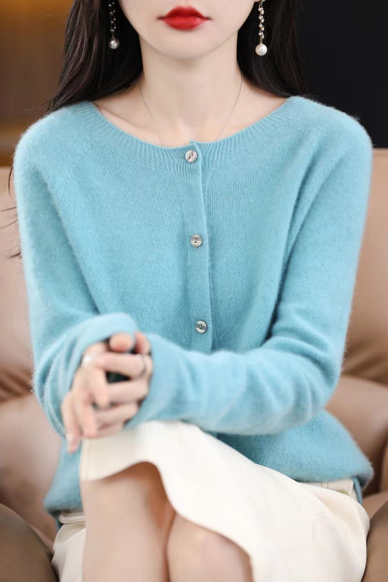 Womens Wool Knit Cardigan