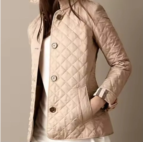 Fitted and warm cotton-padded jacket