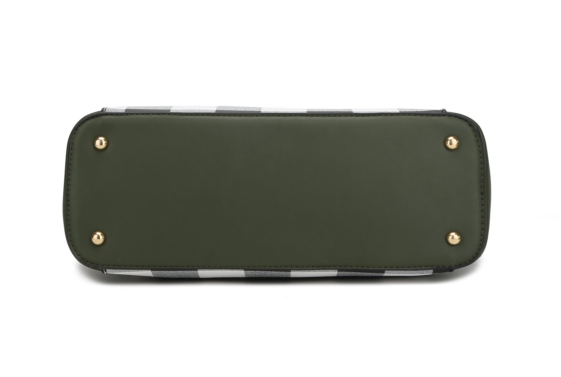 Stylish Bonita Checker Women's Tote Bag & Wallet Set - Luxurious Vegan Leather Shopper by Mia K in Checkered Cognac Brown