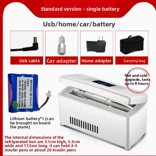 Rechargeable Dual-Purpose Mini Refrigerator for Car and Home