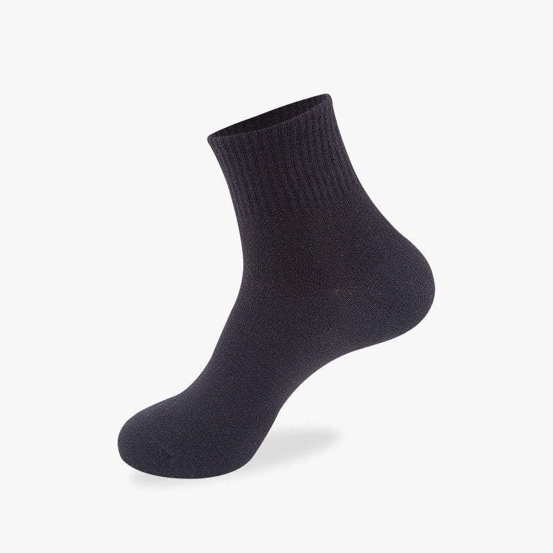 Men's Solid Color Cotton Socks