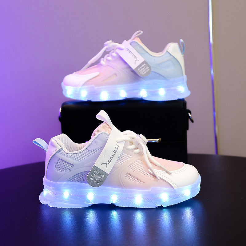 Rechargeable LED Light Up Shoes for Kids Boys Girls