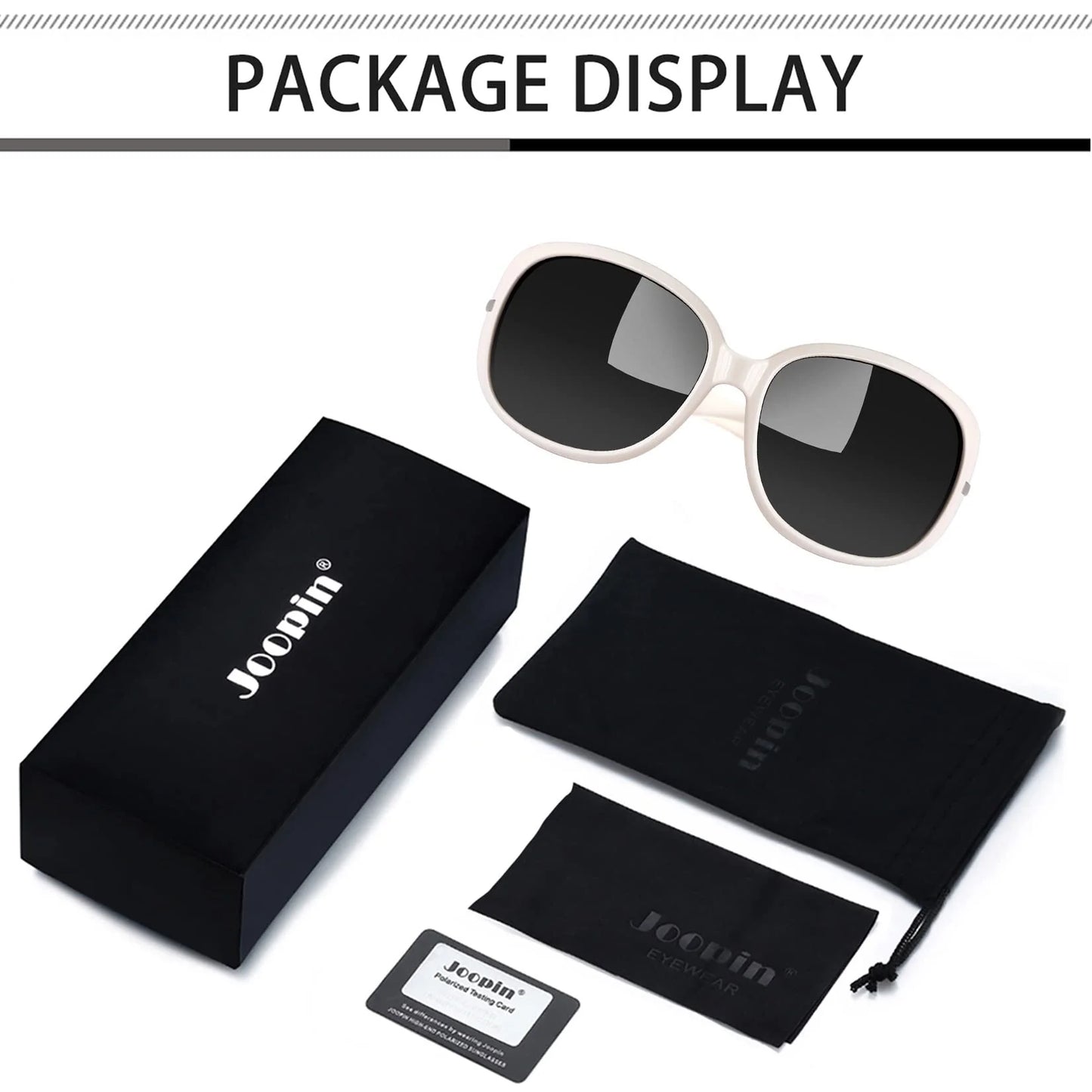 Trendy Oversized Polarized Sunglasses for Women with Sparkling Diamond Frame - Ultimate UV Protection in Light Beige