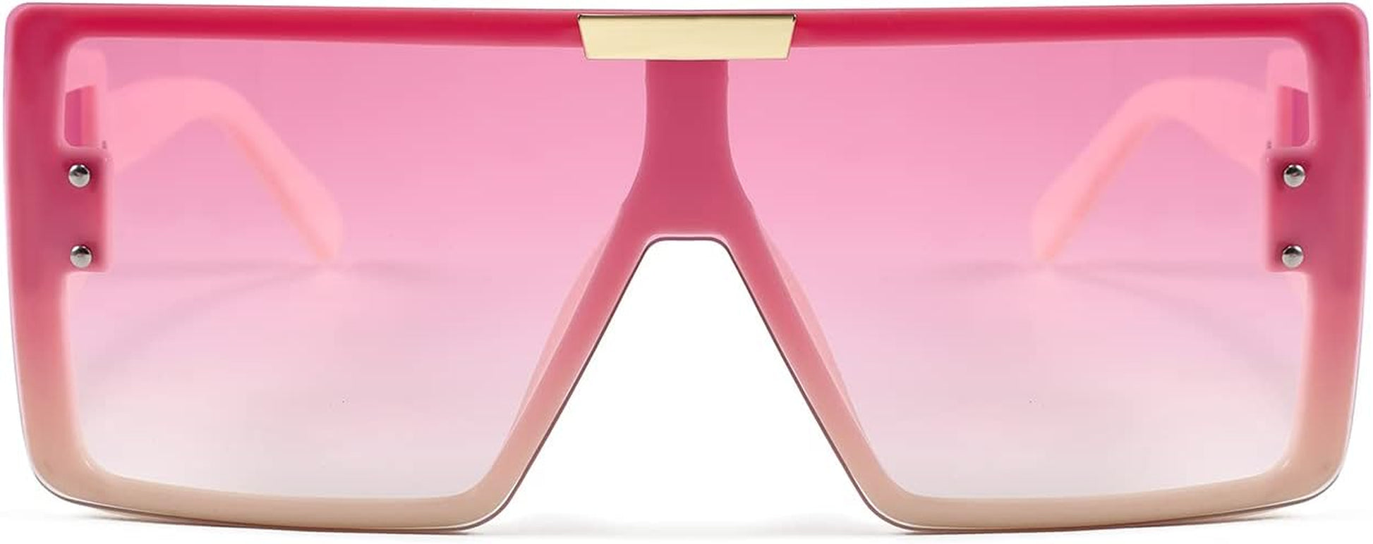 Elevate Your Style with FEISEDY Square Oversized Flat Top Sunglasses - Unisex with Integrated Side Lenses