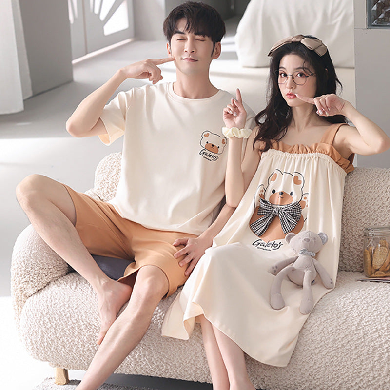 Casual outerwear couple home wear