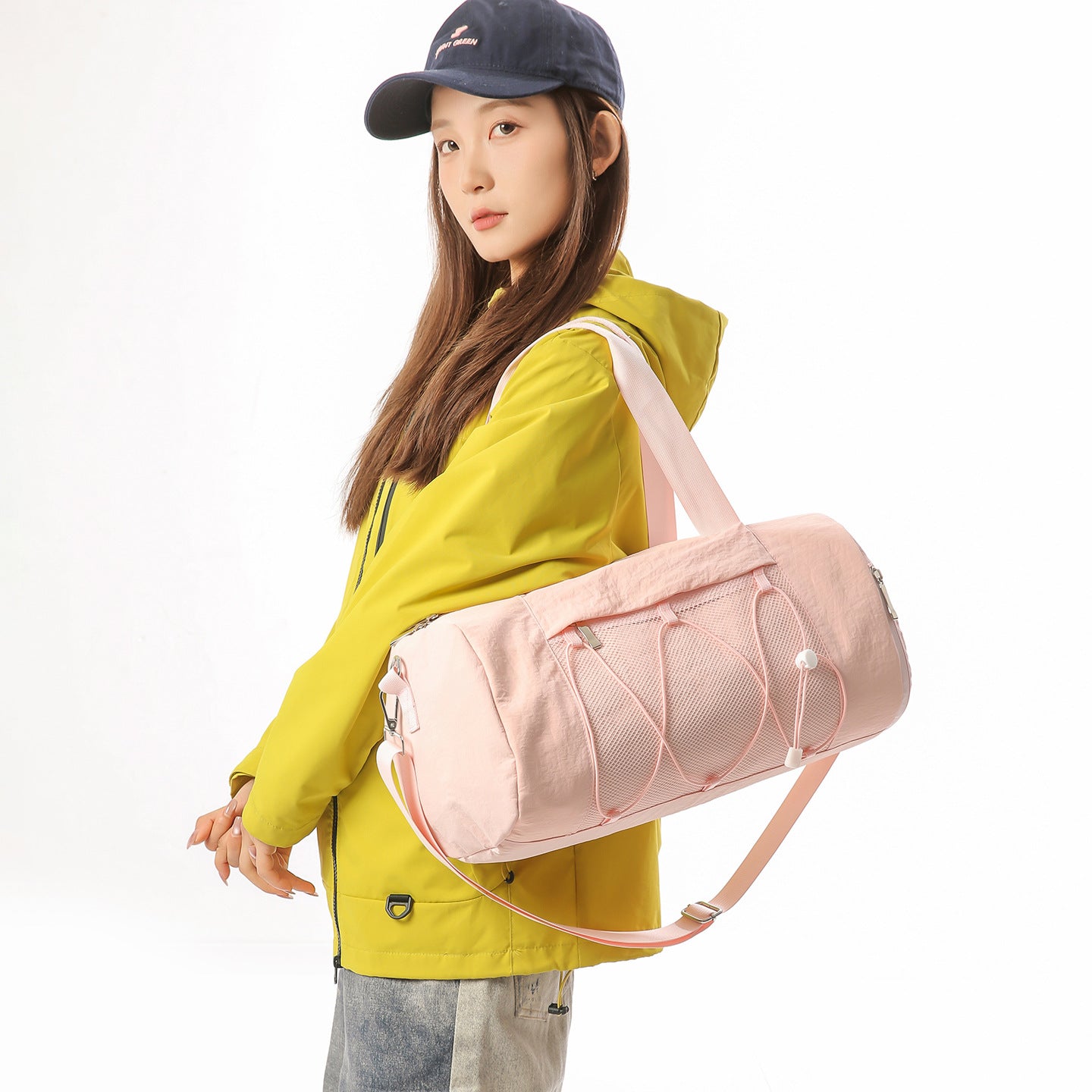 Crossbody Travel Tote Bag with Shoe Compartment