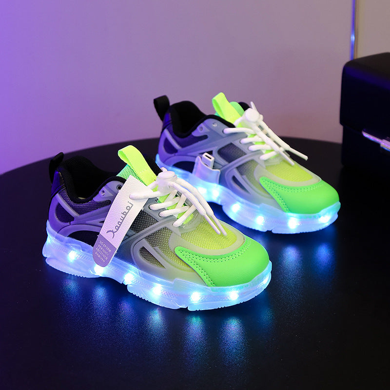 Rechargeable LED Light Up Shoes for Kids Boys Girls