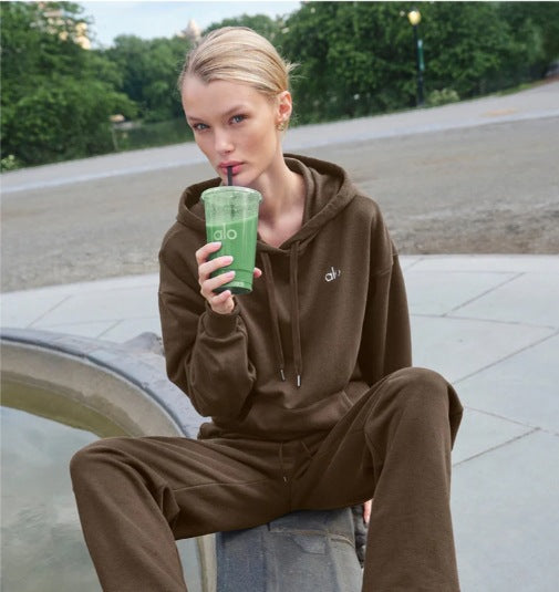 Men's Hooded Sweatshirt and Pants Set with 3D Embroidery