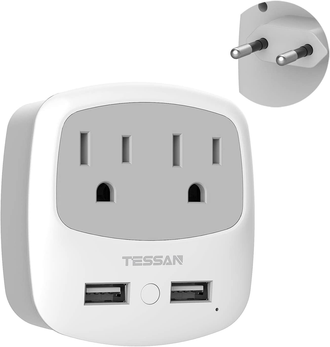 Ultimate European Travel Plug Adapter with Dual USB Ports - Perfect for US Travelers in Europe!