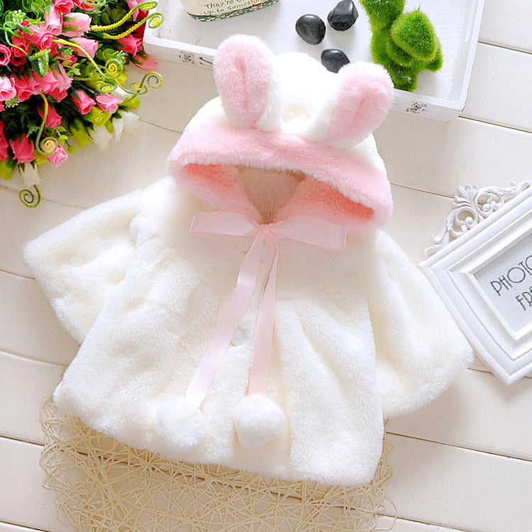 Girls Faux Fur Hooded Coat