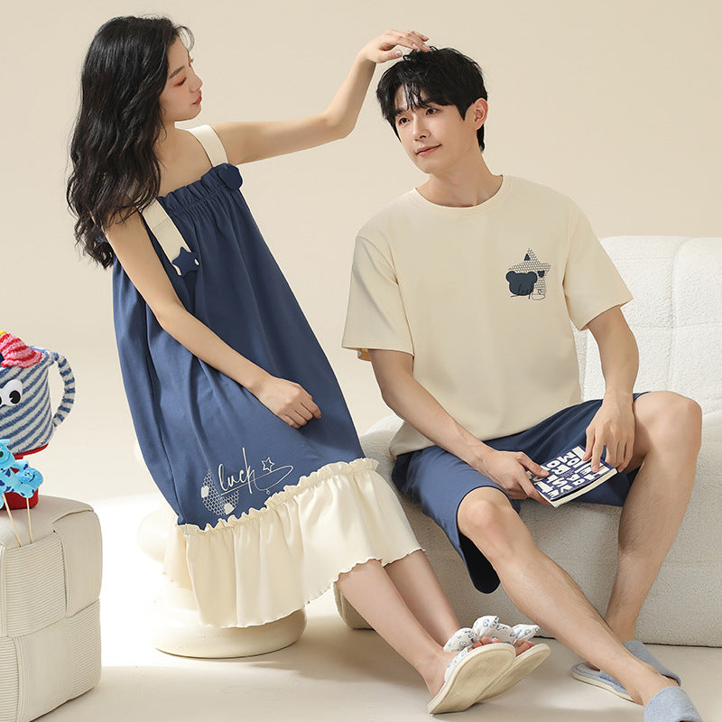 Casual outerwear couple home wear