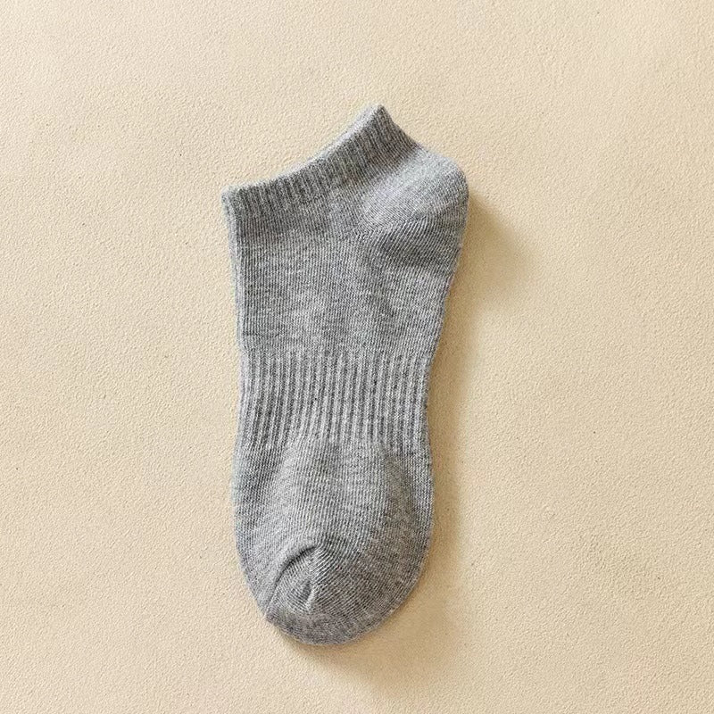 Men's Solid Color Cotton Socks