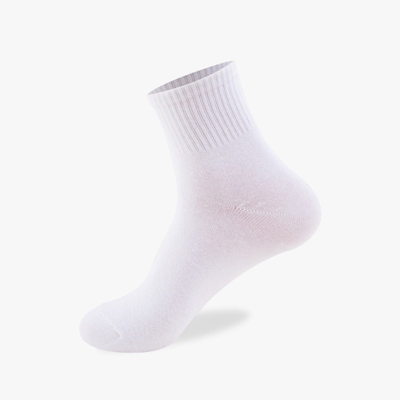 Men's Solid Color Cotton Socks