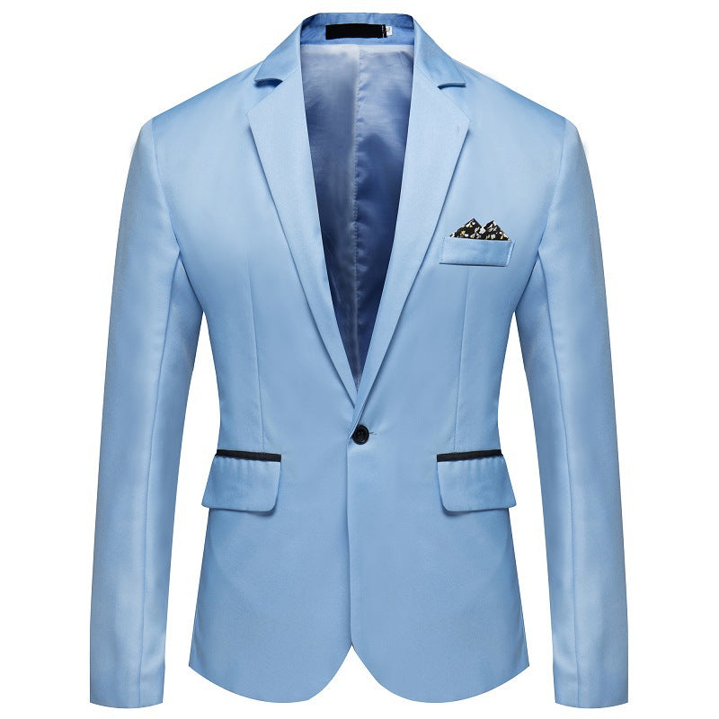 Men's Single-Breasted Casual Suit Jacket