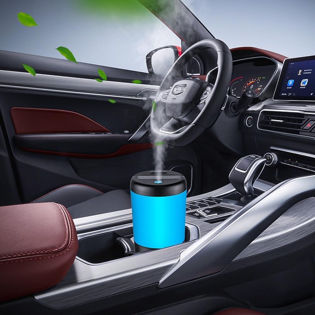 Transform Your Space with the Car Diffuser Desk Humidifier - 7 Color Portable Essential Oil Diffuser for Travel and Office
