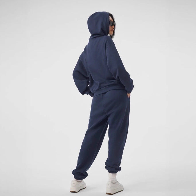 Men's Hooded Sweatshirt and Pants Set with 3D Embroidery