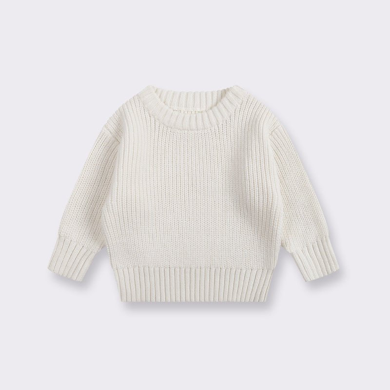 Baby Cotton Crewneck Sweater for Boys and Girls - Journey Must Haves