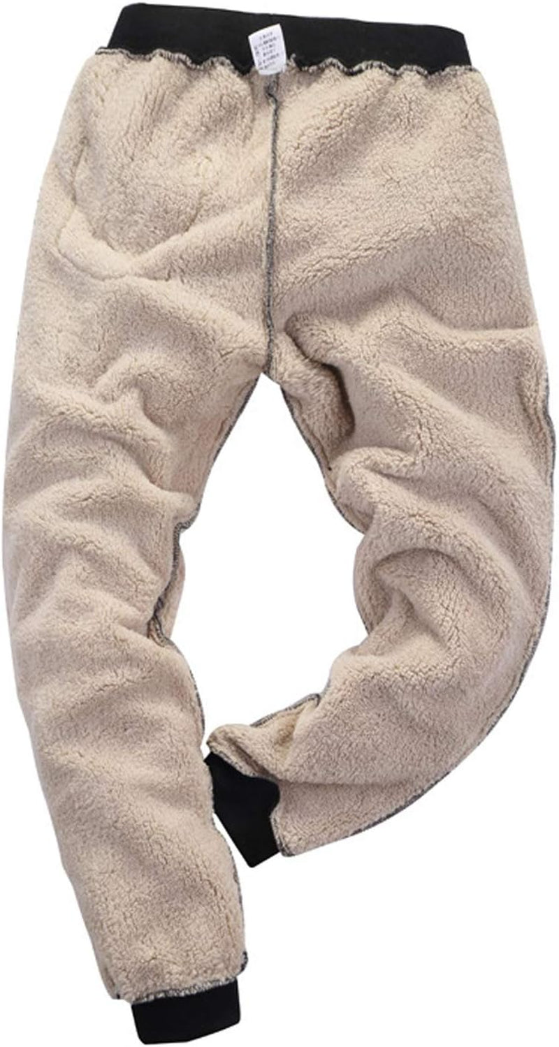 Stay Cozy This Winter with Our Mens Sherpa Lined Thermal Jogger Sweatpants - Perfect for Every Occasion!