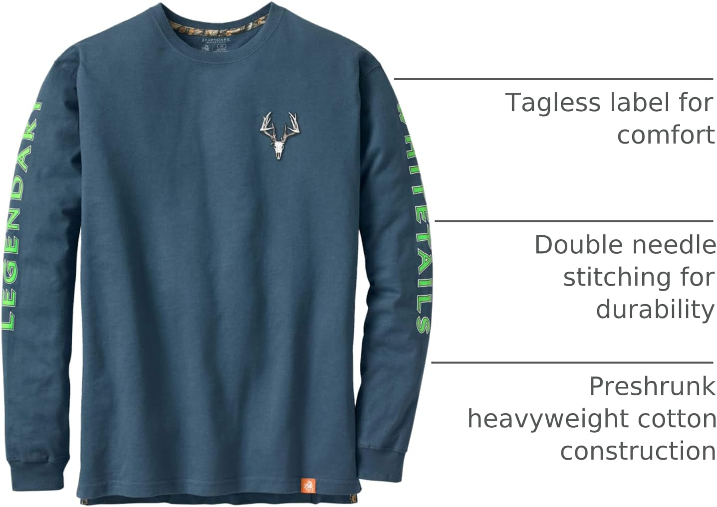 Elevate Your Style with Our Men's Long Sleeve Graphic Tee - 100% Heavyweight Cotton, Preshrunk for Comfort