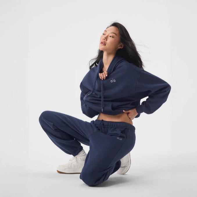 Men's Hooded Sweatshirt and Pants Set with 3D Embroidery