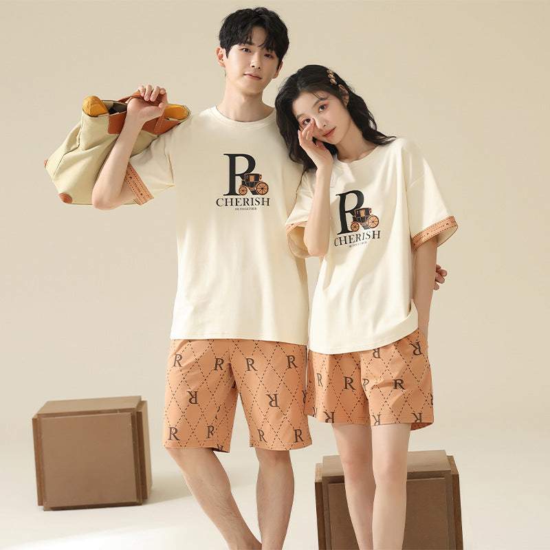 Casual outerwear couple home wear