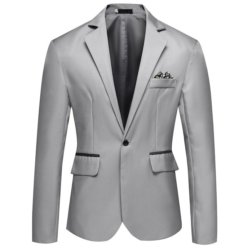 Men's Single-Breasted Casual Suit Jacket