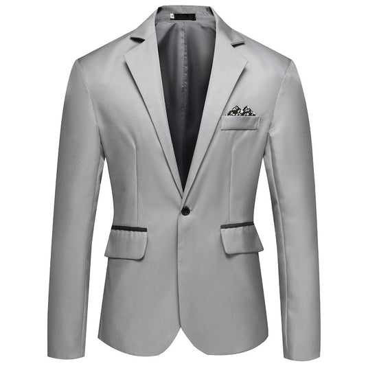 Men's Single-Breasted Casual Suit Jacket