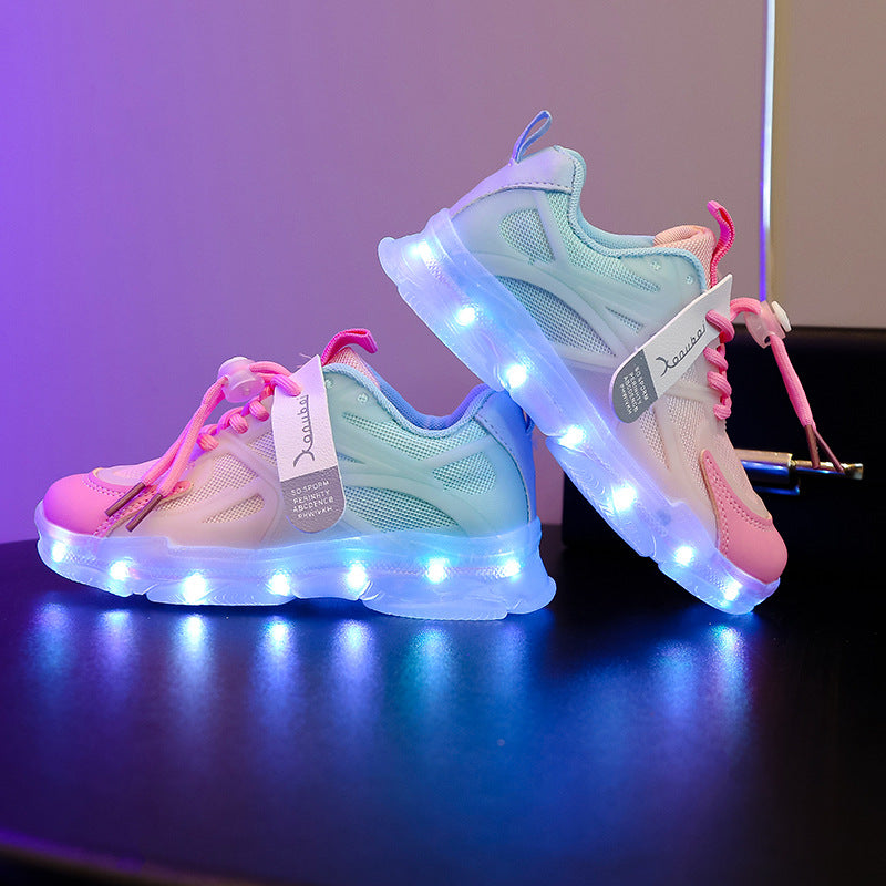 Rechargeable LED Light Up Shoes for Kids Boys Girls