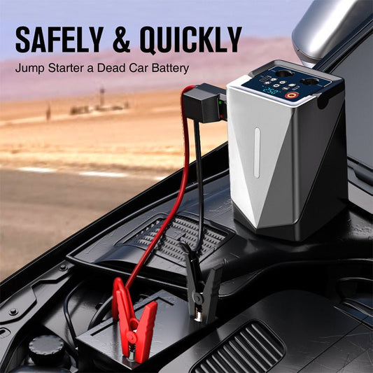 Car Jump Starter with Air Compressor and Power Bank - Journey Must Haves