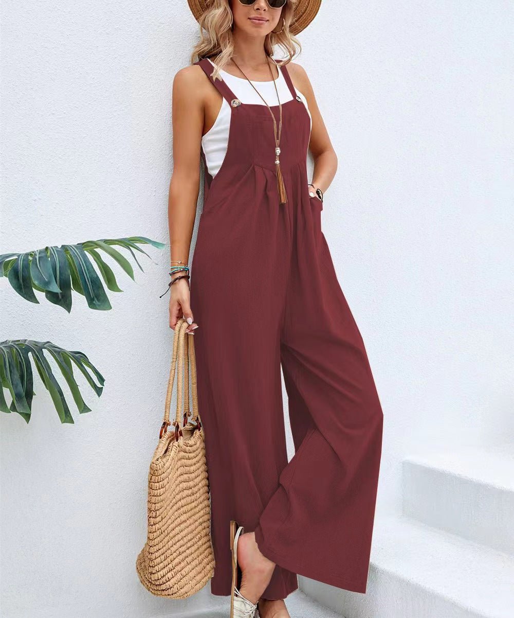 Casual Cotton Suspenders Pants for Women - Journey Must Haves