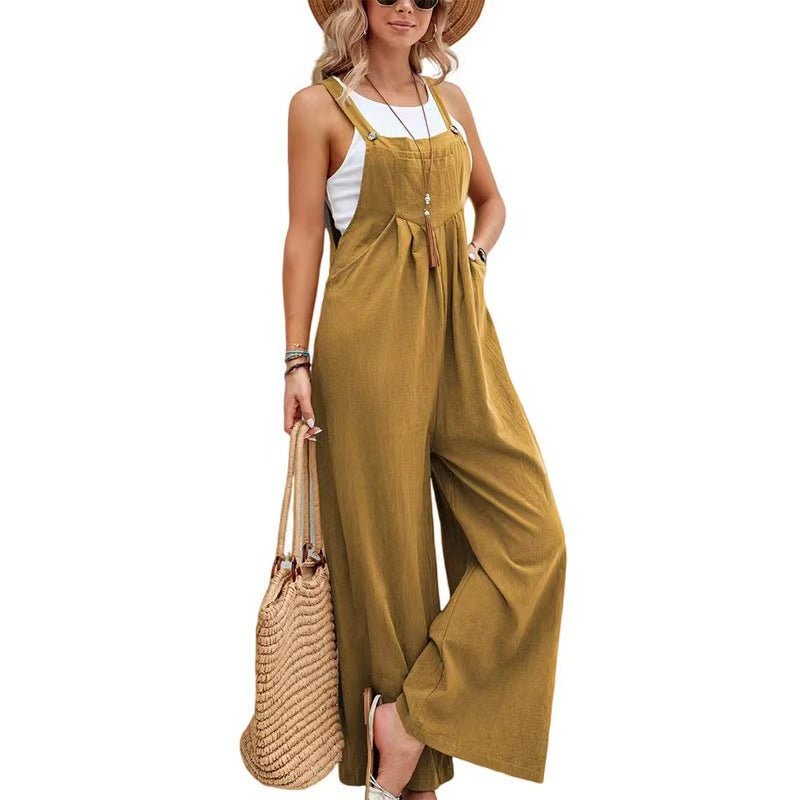 Casual Cotton Suspenders Pants for Women - Journey Must Haves