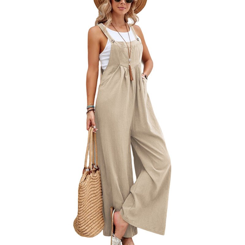 Casual Cotton Suspenders Pants for Women - Journey Must Haves